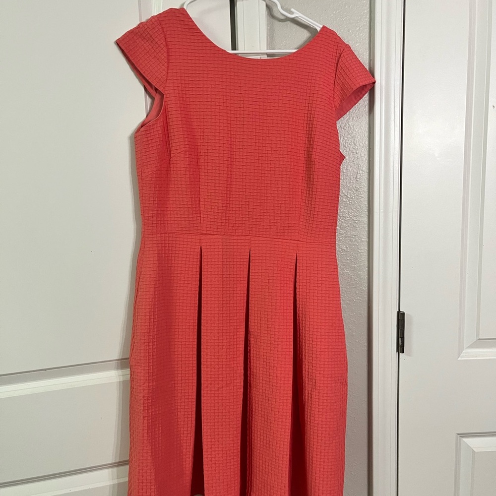 Alex Marie Coral Cap Sleeve Midi Dress